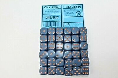 Boite de 36d6 Opaque Dusty Blue w/copper