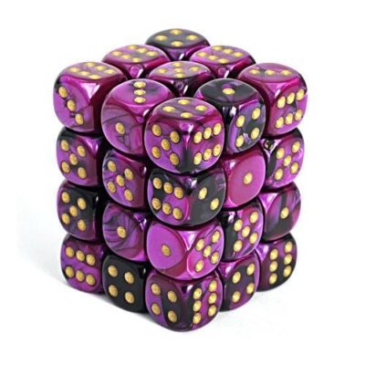 Boite de 36d6 Gemini Black-Purple w/gold