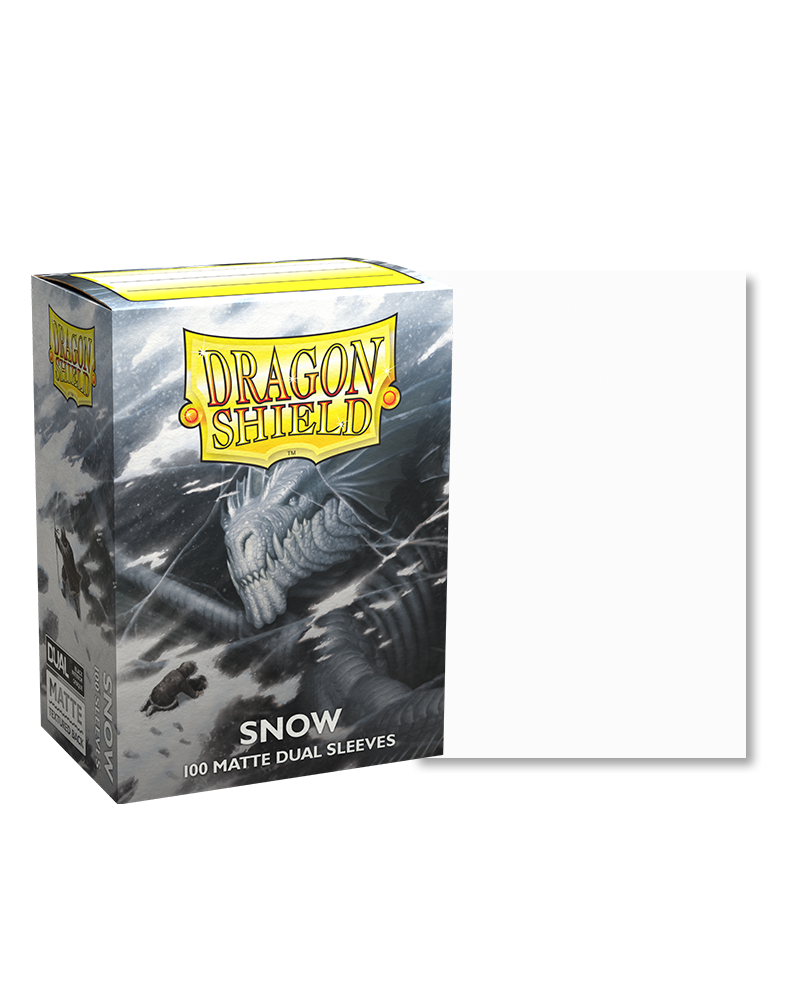 Sleeves Dragon Shield (100) - Snow Matte Dual