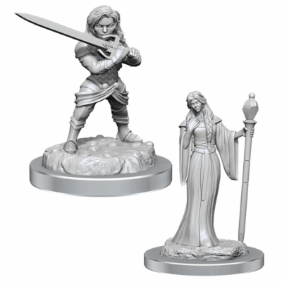 Critical Role Miniatures - Female Human Wizard & Female Halfling Holy Warrior