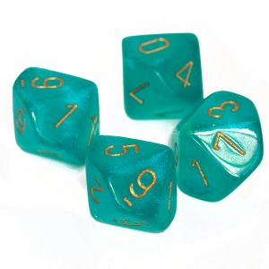 Boite de 10d10 Borealis Teal w/gold