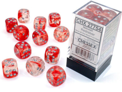 Boite de 12d6 Nebula Red w/silver